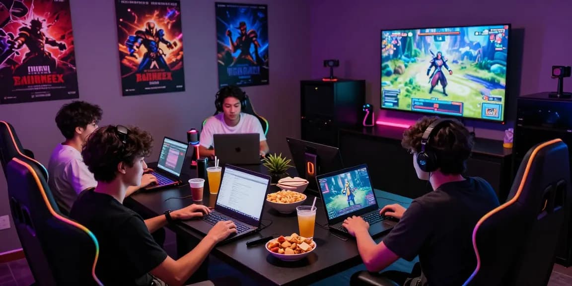 Engaged players enjoying an exciting adult game in a vibrant gaming lounge.