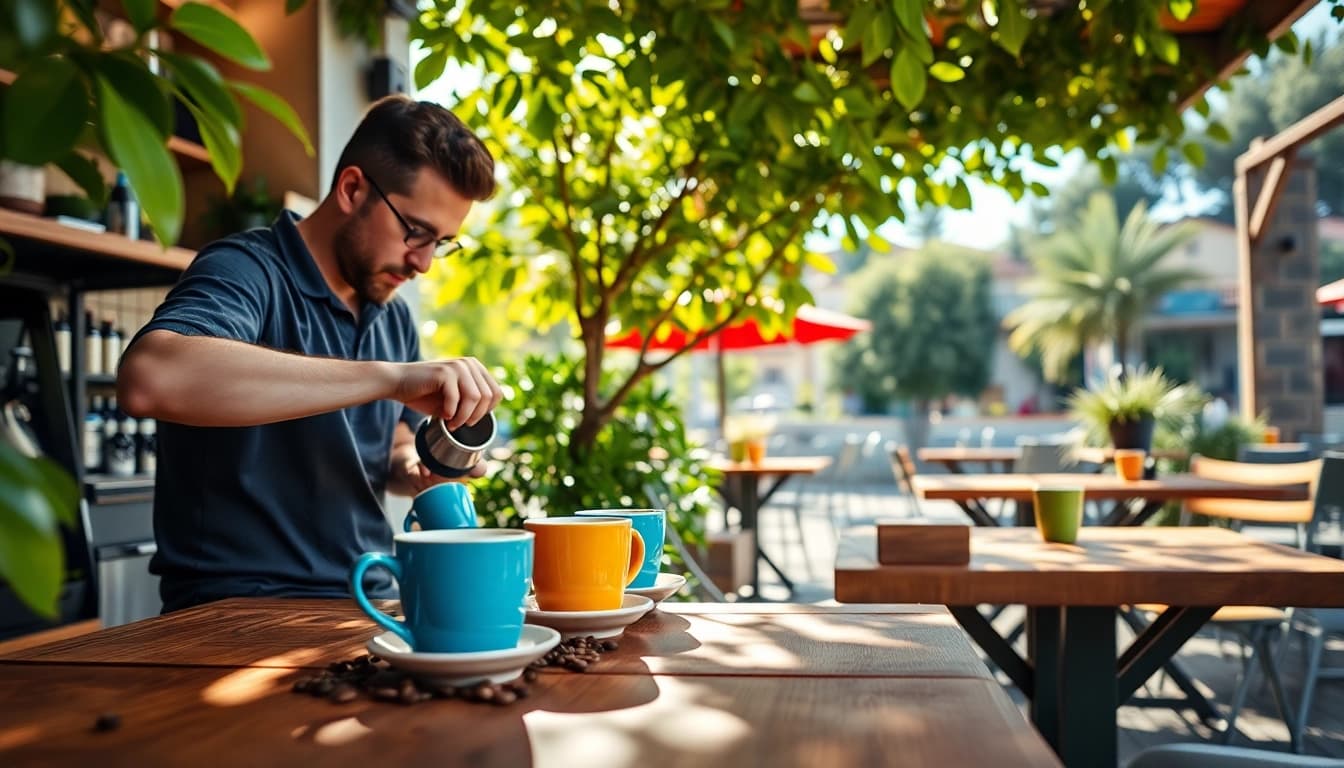 Genieße die Atmosphäre im Coffee Shop Verband Lloret de Mar mit köstlichen Espressos und einladendem Ambiente.