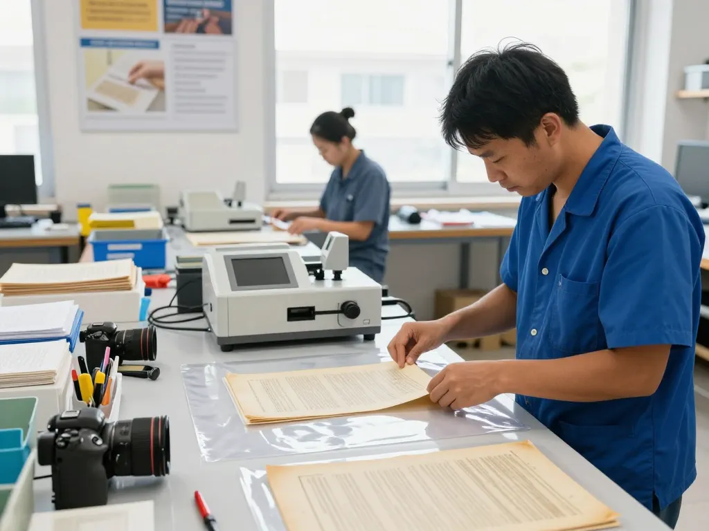 cách bóc lớp ép plastic không rách giấy using advanced techniques in a professional document restoration workshop