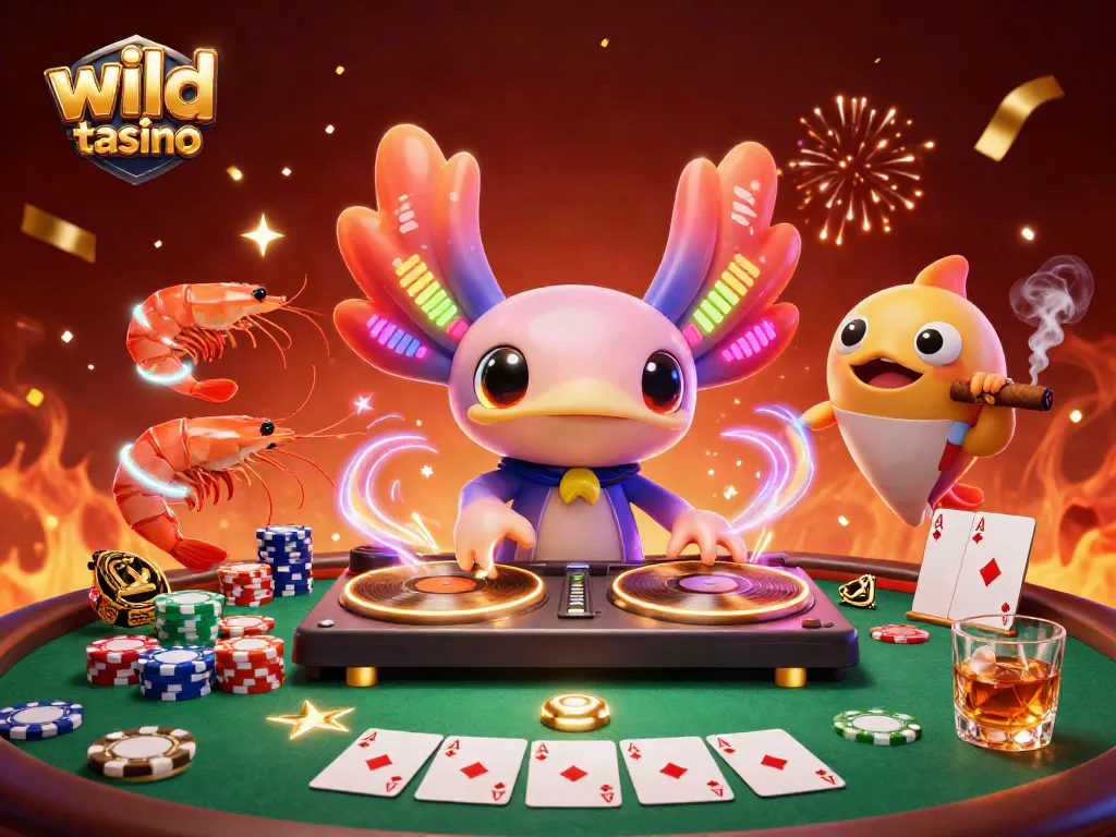 Experience the vibrant action at wild tokyo casino with dynamic game elements and energetic characters in a colorful setting.