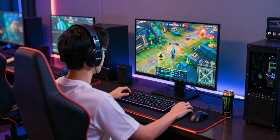 Pengguna megawin88 sedang bermain game online dengan antusias dalam suasana yang penuh energi.