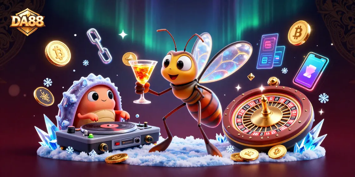 Join the DA88 gaming experience with a playful mosquito as a mascot and a trilobite DJ!