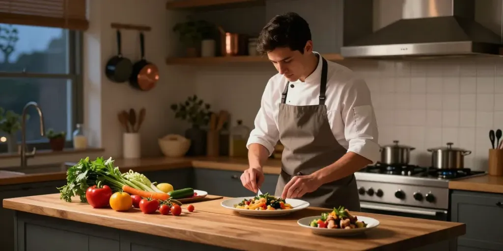 rokok88 fresh food delivery in a warm home kitchen environment.