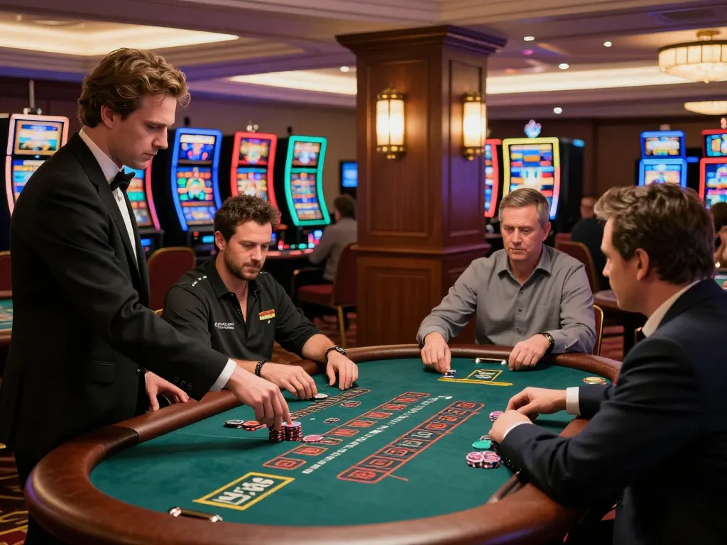 Players enjoying blackjack at TG88, showcasing thrilling moments in a lively casino setting