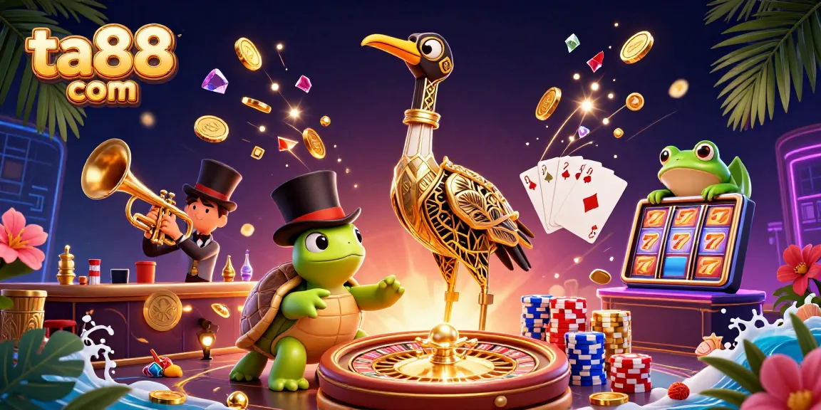 Experience the excitement of ta88 com with colorful characters and sparkling casino elements.