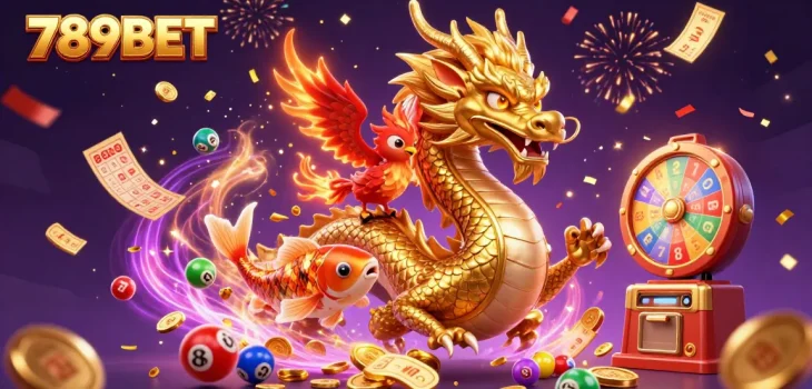 Experience thrilling gaming adventures at 789BET with vibrant lottery elements and magical atmosphere.