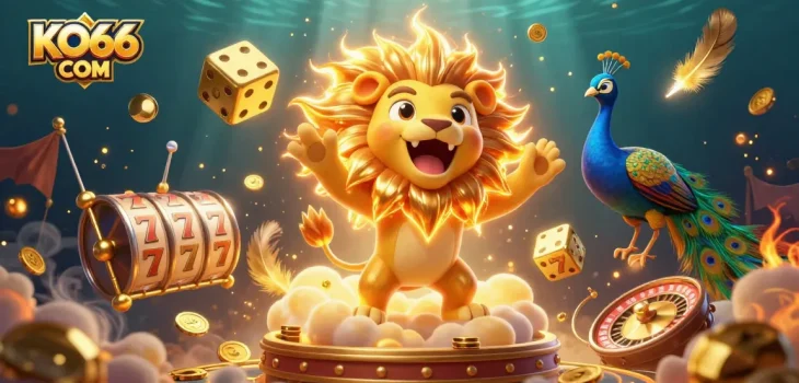 Experience thrilling gameplay at KO66 COM with exciting slots, gaming tokens, and vibrant characters.